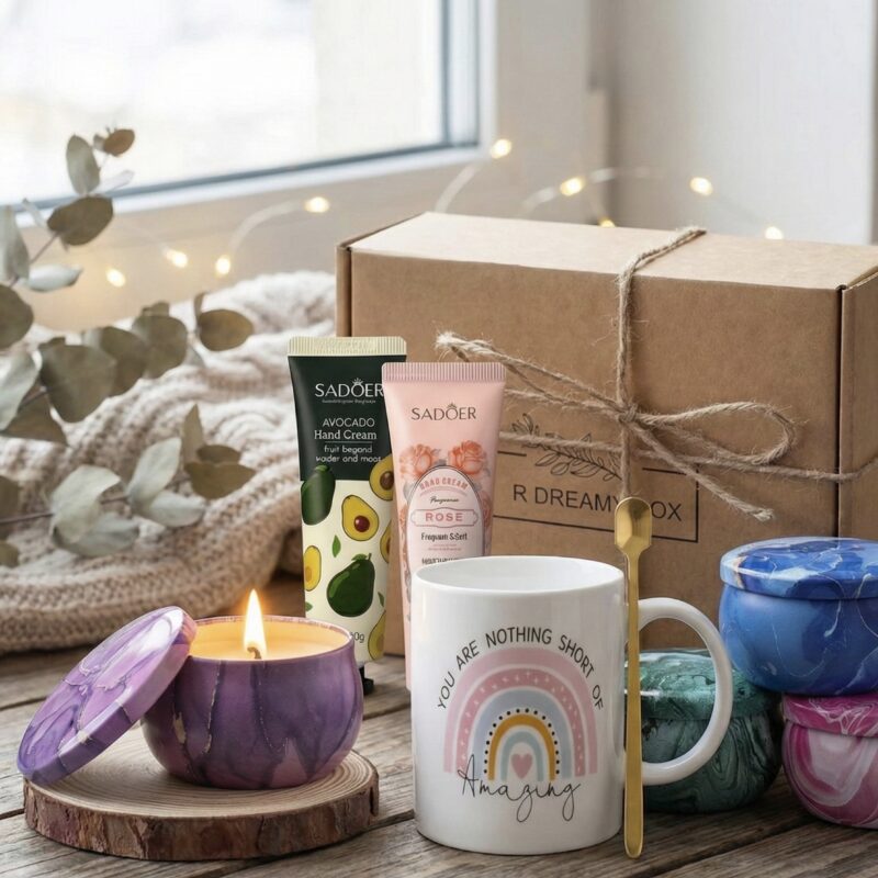 Zestaw Prezentowy "Chwila dla Siebie": Kubek, Świece, Kremy