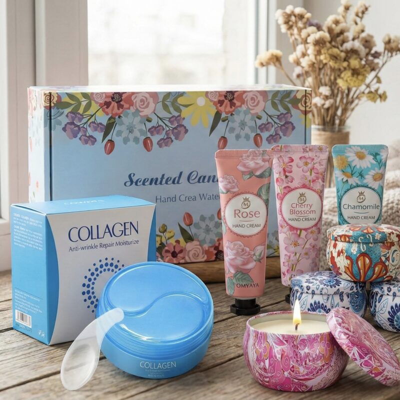 Zestaw SPA Świece, Kremy, 60 Płatków Pod Oczy